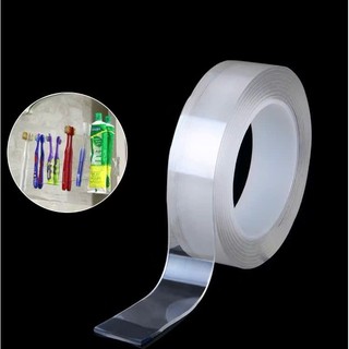 Băng dính Nano 2 mặt trong suốt dính siêu chắc chắn, miếng dán tường đa năng cho nhiều vật dụng tiện lợi.