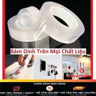 Băng dính Nano 2 mặt trong suốt dính siêu chắc chắn, miếng dán tường đa năng cho nhiều vật dụng tiện lợi.