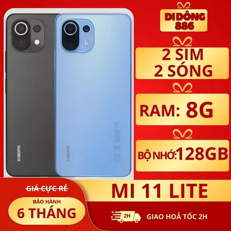 Điện thoại Xiaomi 11 LITE (8G/128gb), điện thoại cũ giá rẻ tặng full phụ kiện bảo hành 6 tháng!