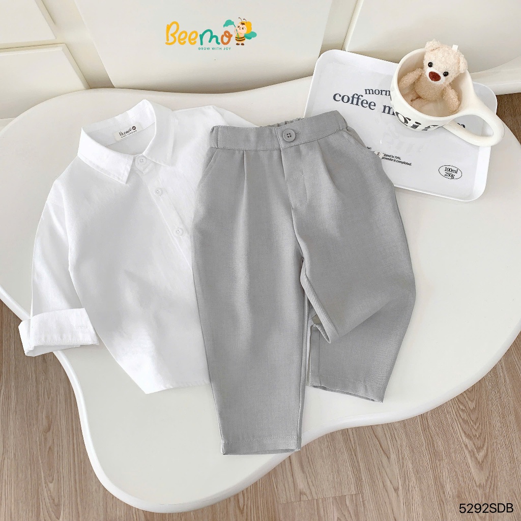 Quần âu baggy basic bé trai, quần vải dáng ấu cơ bản truyền thống cho bé