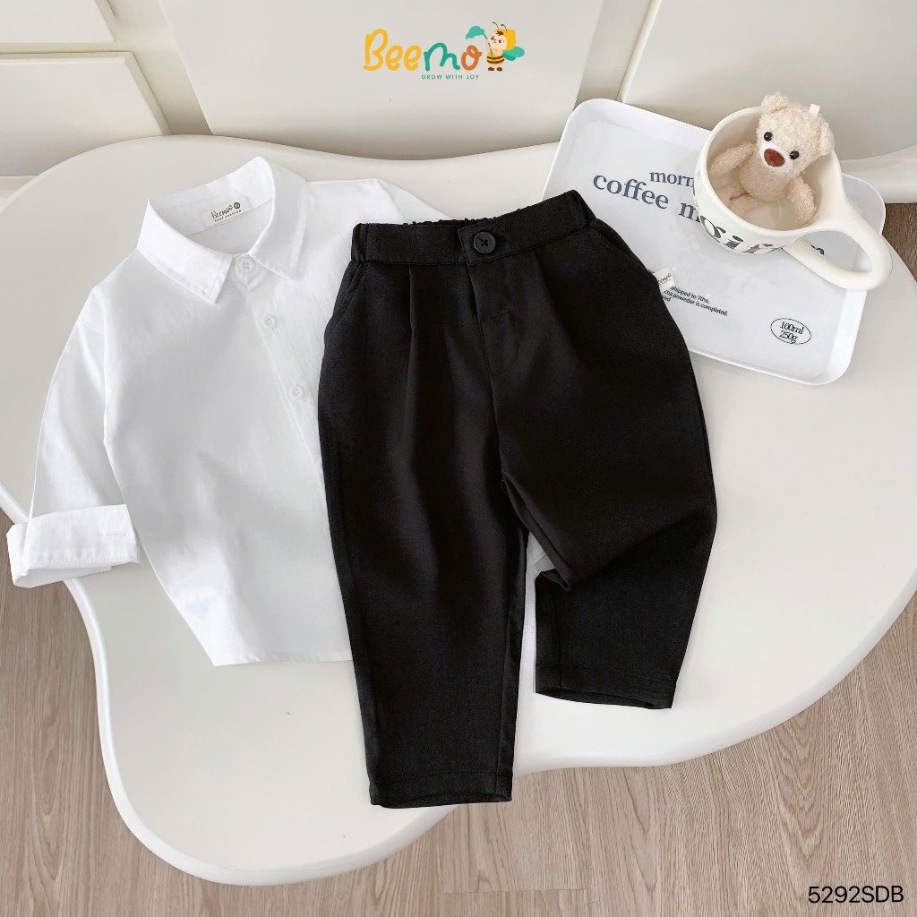 Quần âu baggy basic bé trai, quần vải dáng ấu cơ bản truyền thống cho bé