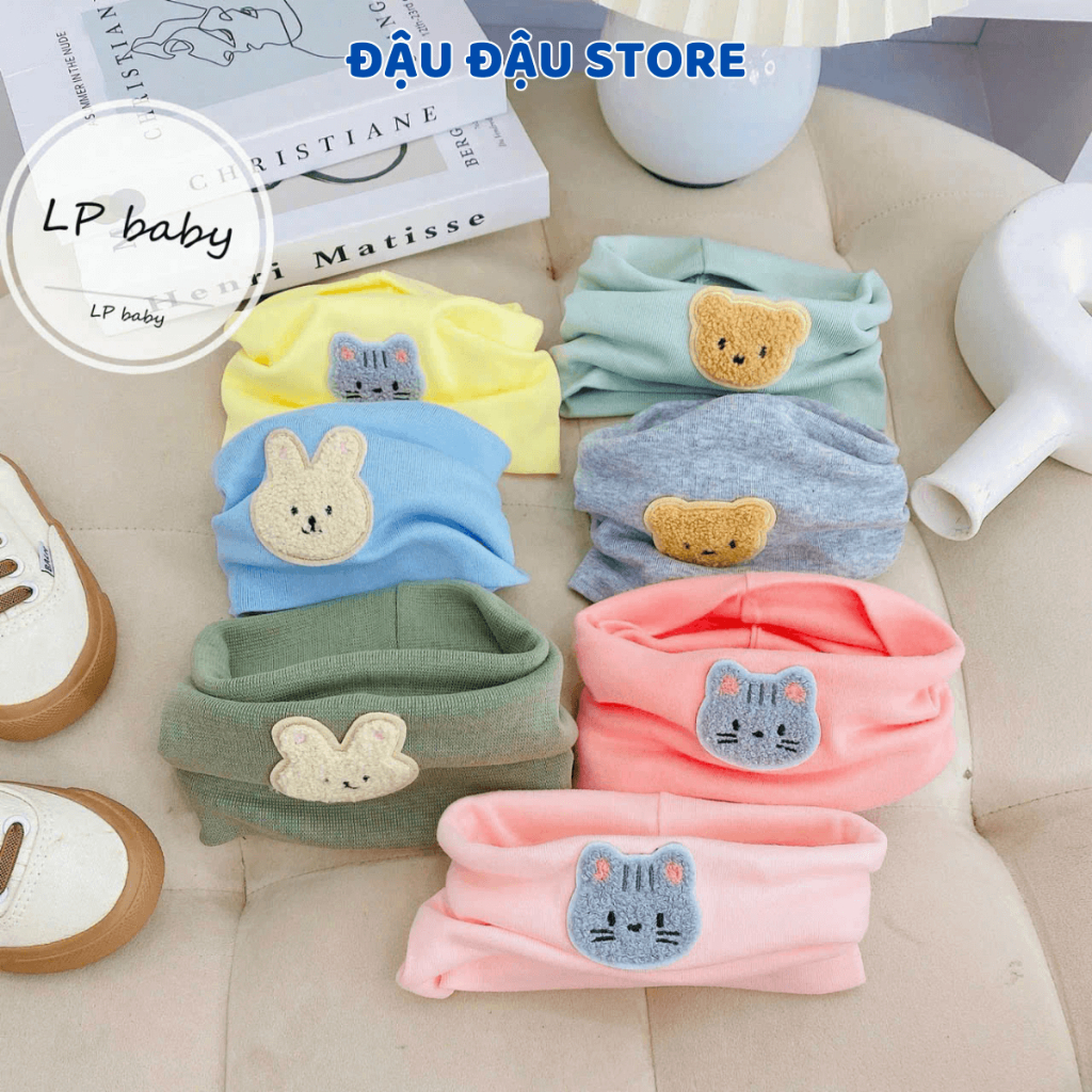 Set 3 Khăn Ống Quàng Cổ Chất Zip Cotton Len Co Giãn 4 Chiều Mềm Mại, Thoải Mái Cho Bé Từ 1-6 Tuổi - Đậu Đậu Store