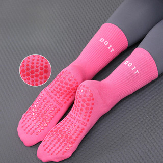Tất tập yoga, vớ thể thao - Set 7đôi tất tập Yoga Pilates Doit màu trơn sọc silicon chống trơn trượt