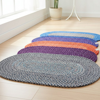 Thảm Lau Chân Dạng Quấn Hình Oval Kích Thước 38 x 57cm (Thảm To) - Hùng Home