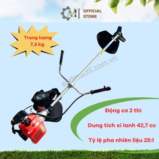 Máy cắt cỏ đeo vai TB430 – động cơ 2 thì 43cc, công suất 1.25kW, cắt khỏe, bền bỉ_ Agrimachi