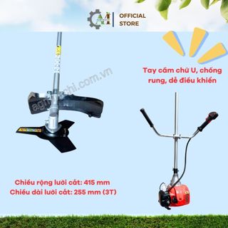 Máy cắt cỏ đeo vai TB430 – động cơ 2 thì 43cc, công suất 1.25kW, cắt khỏe, bền bỉ_ Agrimachi