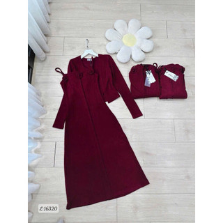 SÉT VÁY ĐỎ MIX CADIGAN