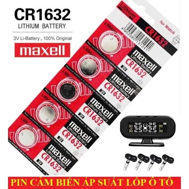 Pin Cảm Biến Áp Suất Lốp Ô Tô CR1632 3V Chính Hãng Nhật Bản Độ Bền Cao Dùng Lâu Pin Maxell Cr1632 Full Box