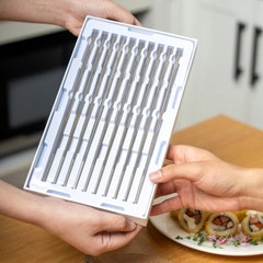 Hộp 10 Đôi Đũa Inox, đũa inox không gỉ 316 Chính Hãng Haatz  Chống Trơn Trượt Hàng Cao Cấp - Bếp Của Hà