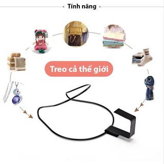 Móc Treo Mũ, Khăn, Túi Xách Và Quần Áo 5 Tầng, Móc Treo Sau Cánh Cửa Đa Năng Chất Liệu Thép Không Gỉ