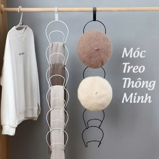 Móc Treo Mũ, Khăn, Túi Xách Và Quần Áo 5 Tầng, Móc Treo Sau Cánh Cửa Đa Năng Chất Liệu Thép Không Gỉ