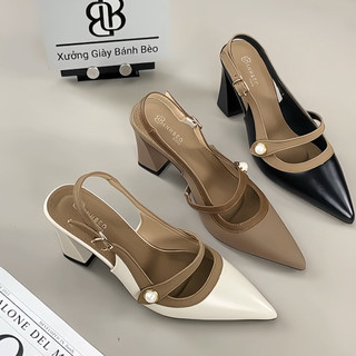 Giày Cao Gót Nữ Mũi nhọn cao 5p và 7P Giày Bánh Bèo mũi nhọn sang chảnh , kiêu s - size 35 - size 40 mã GiayMaryJanenhon
