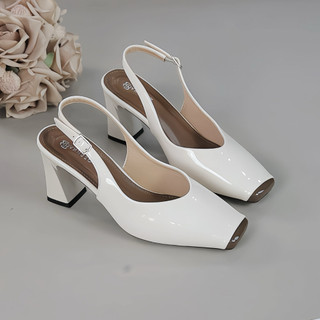 Giày Sandal gót vuông cao 5P và 7P chống trầy và chống xước cực bền Giày Bánh Bèo mã SandalRosiechongtray