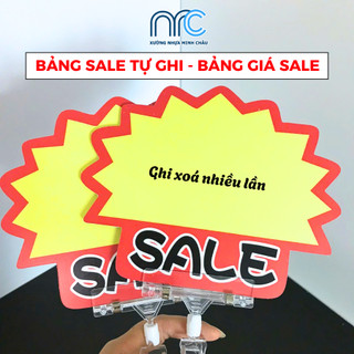 Combo 2 Bảng giá tự ghi, Bảng sale giảm giá, Bảng giá viết xoá nhiều lần dành cho cửa hàng, siêu thị