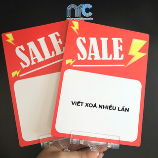 Combo 2 Bảng giá tự ghi, Bảng sale giảm giá, Bảng giá viết xoá nhiều lần dành cho cửa hàng, siêu thị