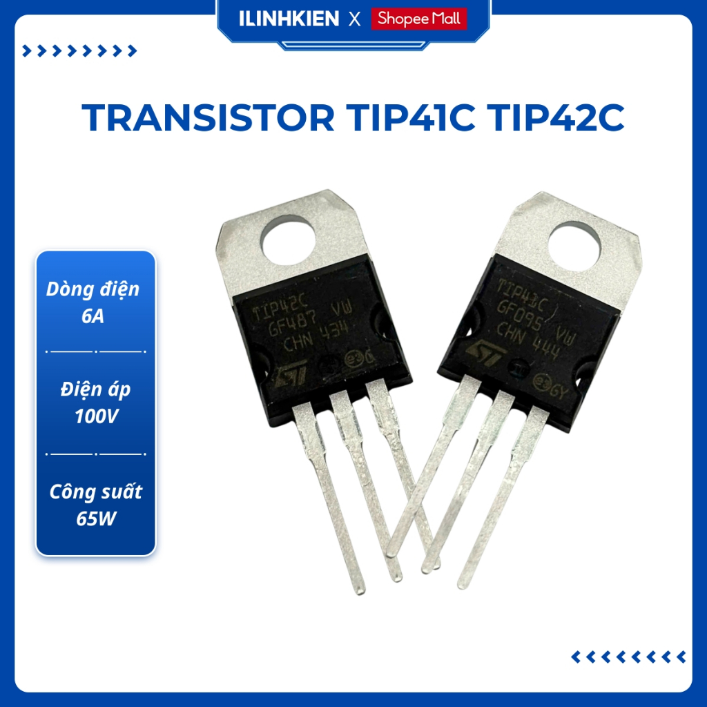 TIP41C TIP42C Transistor 6A 100V chính hãng ilinhkien.