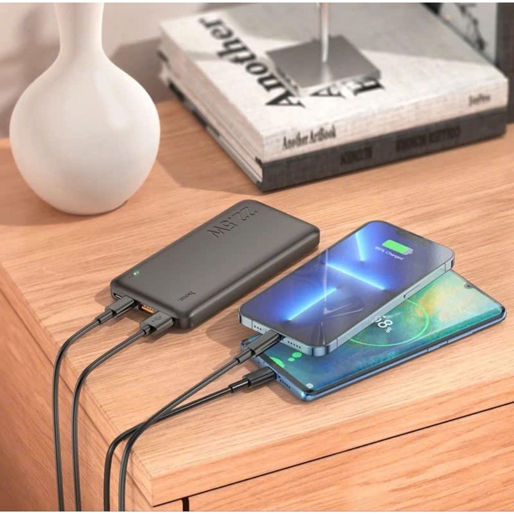 Sạc dự phòng hoco J101 10000mah siêu mỏng thời trang, sạc nhanh USB 22,5W & Type-c 20W