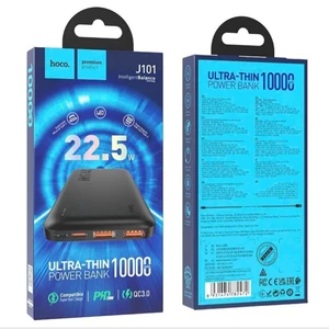 Sạc dự phòng hoco J101 10000mah siêu mỏng thời trang, sạc nhanh USB 22,5W & Type-c 20W