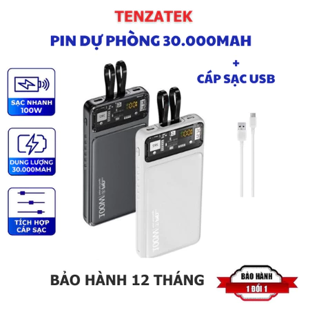 Sạc Dự Phòng Không Dây, Sạc Dự Phòng Kiêm Củ Sạc Công Suất 22,5W 20000mAh, Sạc Cho Iphone Và Android
