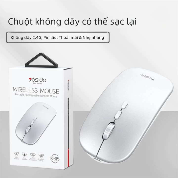 Chuột Không Dây Laptop - Chuột Không Dây Không Tiếng Ồn - Chuột Không Dây Thời Trang - Chuột Không Dây Bluetooth - USB – 2