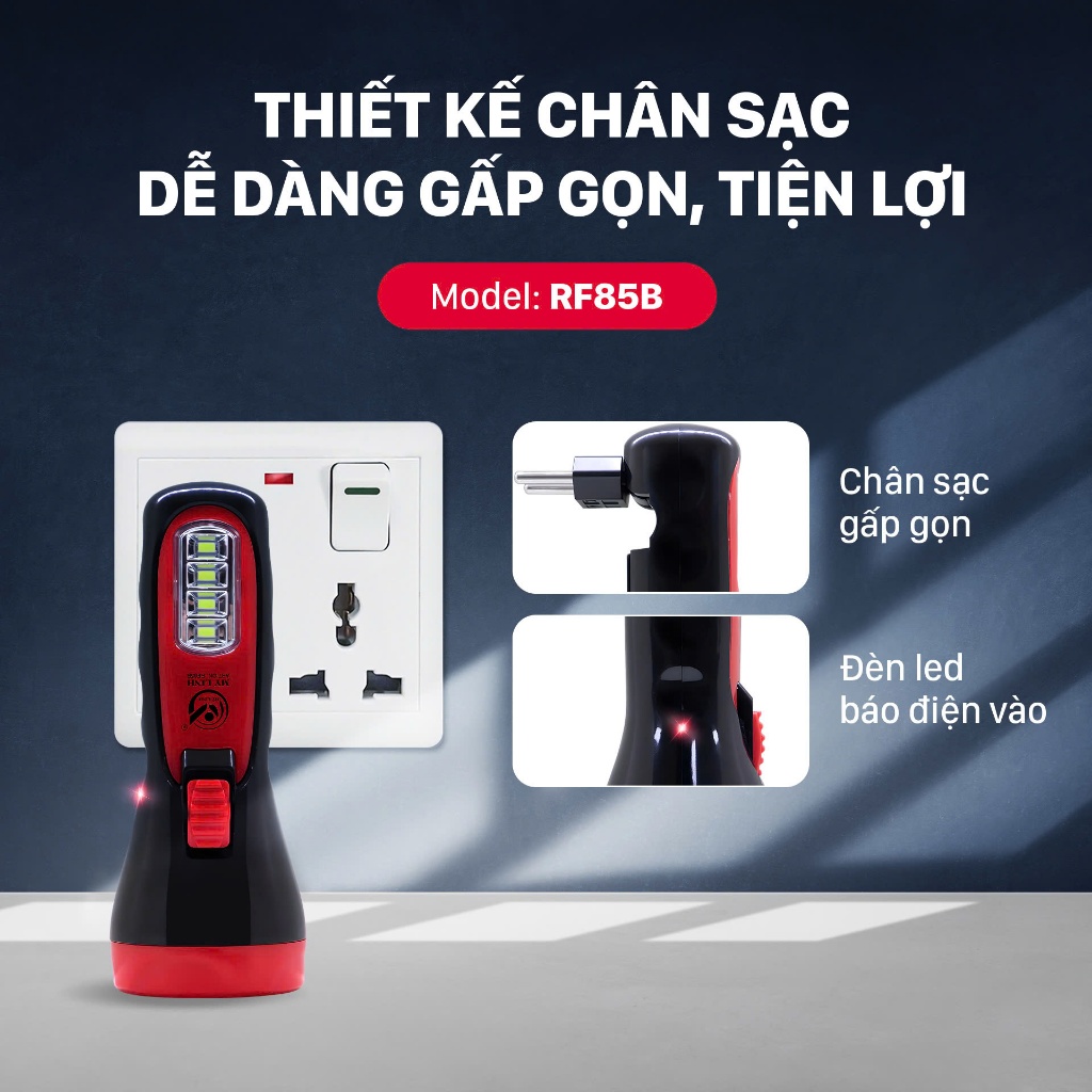Đèn pin cầm tay hiệu Mỹ Linh - RF 85B, hoạt động bằng pin nhỏ gọn, siêu sáng