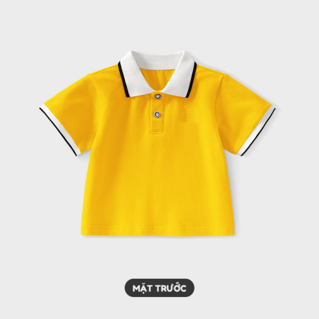 Áo POLO bé gái KUROMI BETOP hình in dễ thương, chất COTTON mềm mịn co giãn tốt, thoải mái đi học đi chơi