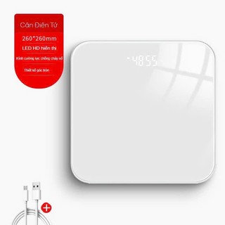 Cân Điện Tử Sức Khỏe Cắm Sạc  Chịu Tải 180KG Màn Hình Số LED Cân Chính Xác Thiết Kế Nhỏ Gọn Cho Gia Đình