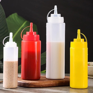Combo 5 lọ tương ớt Việt Nhật chai nhựa dẻo đựng sốt 300ml 500ml cao cấp MS: 2923/ 2925