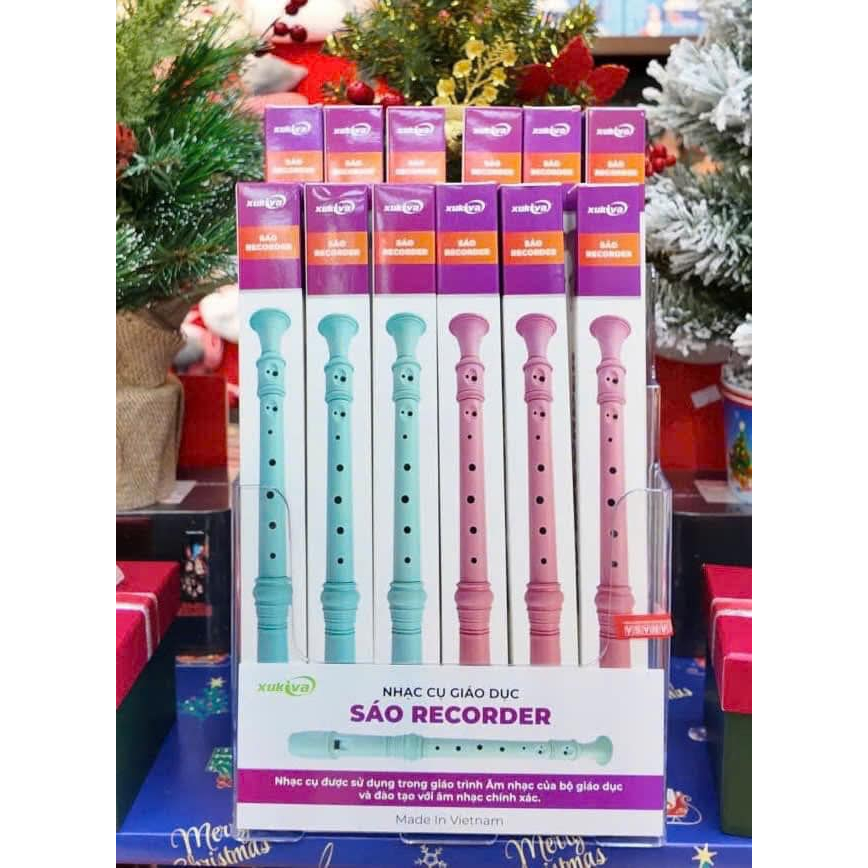 Sáo Recorder 8 lỗ Xukiva 252 chính hãng có hộp đựng loại dày đẹp.