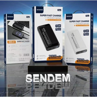 (Có 3C) Pin dự phòng Sendem PH80 10000mA sạc nhanh TypeC PD 20W & USB 22.5W - Màn hình % pin