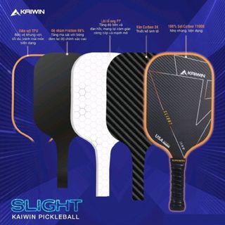 Vợt Pickleball KAIWIN SLIGHT T1000 3K 16mm chính hãng, vợt pickleball carbon 3 thegioidotap