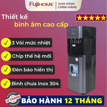 Cây nước nóng lạnh bình âm tiện lợi 3 vòi nóng lạnh thường WD.211UE FUJIHOME Nhập Khẩu, Cây nước làm lạnh chip điện tử