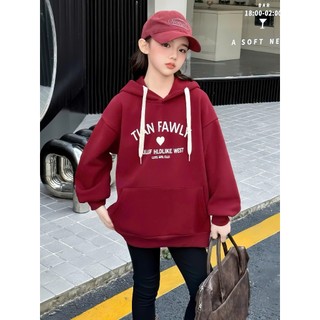Áo Hoodie bé gái Studio Mine, Áo khoác nỉ thu đông cho bé gái fom rộng chất vải nỉ bông ấm áp mềm mịn hình in dễ thương