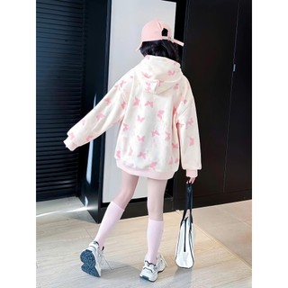 Áo Hoodie bé gái Studio Mine, Áo khoác nỉ thu đông cho bé gái fom rộng chất vải nỉ bông ấm áp mềm mịn hình in dễ thương