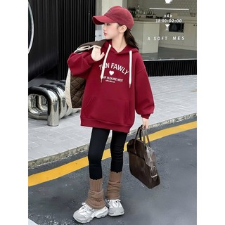 Áo Hoodie bé gái Studio Mine, Áo khoác nỉ thu đông cho bé gái fom rộng chất vải nỉ bông ấm áp mềm mịn hình in dễ thương