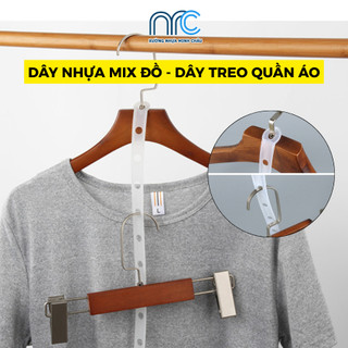 10 Sợi Dây nhựa mix phối đồ, Dây mix đồ đen, trắng treo bộ đồ dành cho cửa hàng thời trang, quần áo