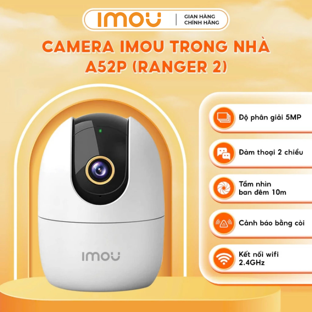 Camera Wifi IMOU Ranger 2 A32EP/ A52P 5MP 3K, Ranger 2 Pro A32P/A52P ...