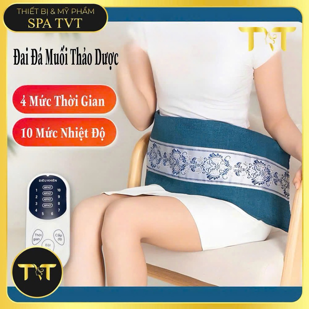 Gối Đá Muối, Đai Đá Muối TVT 10 Mức Nhiệt – Chườm Nóng Thư Giãn, Giữ Ấm, Hỗ Trợ Lưu Thông Khí Huyết