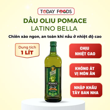Dầu OLiu Pomace Latino Bella 1L – Dầu Olive Chiên Xào Cao Cấp, 100% Tự Nhiên Nhập Khẩu Tây Ban Nha