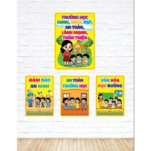 BỘ KHẨU HIỆU TRƯỜNG HỌC XANH - SẠCH - ĐẸP - AN TOÀN – THÂN THIỆN