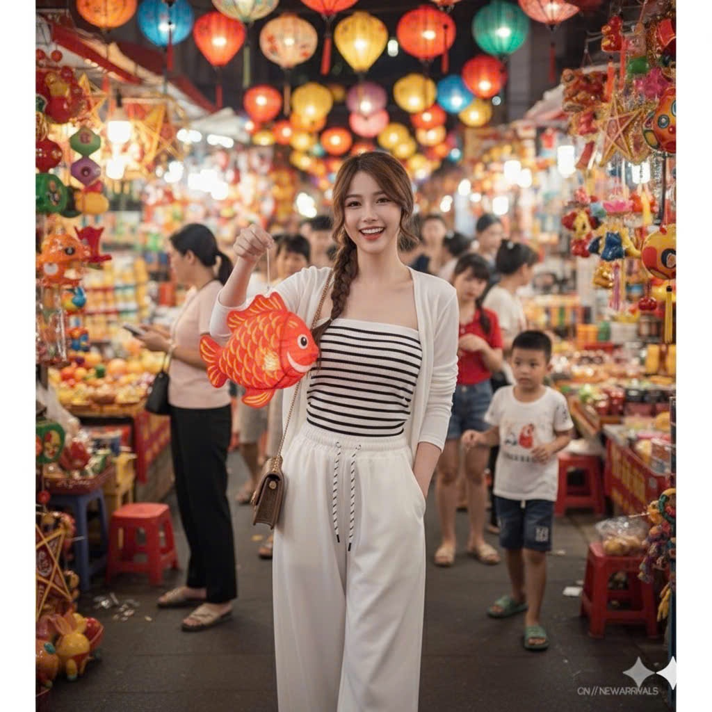 2026[SÉT ÁO QUÂY KẺ- Quần Baggy] Sét 2 áo choàng-quây tăm hàn phối liền kẻ+ quần baggy thô kaki.Đủ size SMLXL 40kg- 70kg