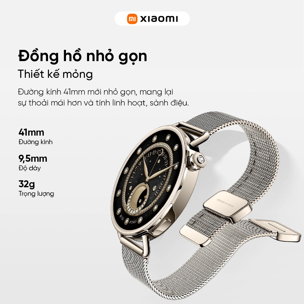 Đồng hồ thông minh Xiaomi Watch S4 41mm - Màn hình AMOLED 1.32inch - 320mAh - 150+ chế độ thể thao - Chống nước 5ATM