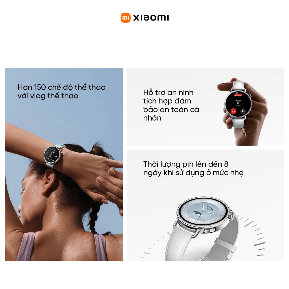 Đồng hồ thông minh Xiaomi Watch S4 41mm - Màn hình AMOLED 1.32inch - 320mAh - 150+ chế độ thể thao - Chống nước 5ATM