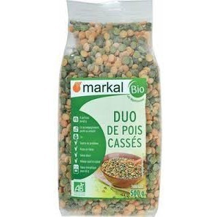 Đậu Hà Lan hữu cơ Markal organic peas 500g (xanh & vàng)