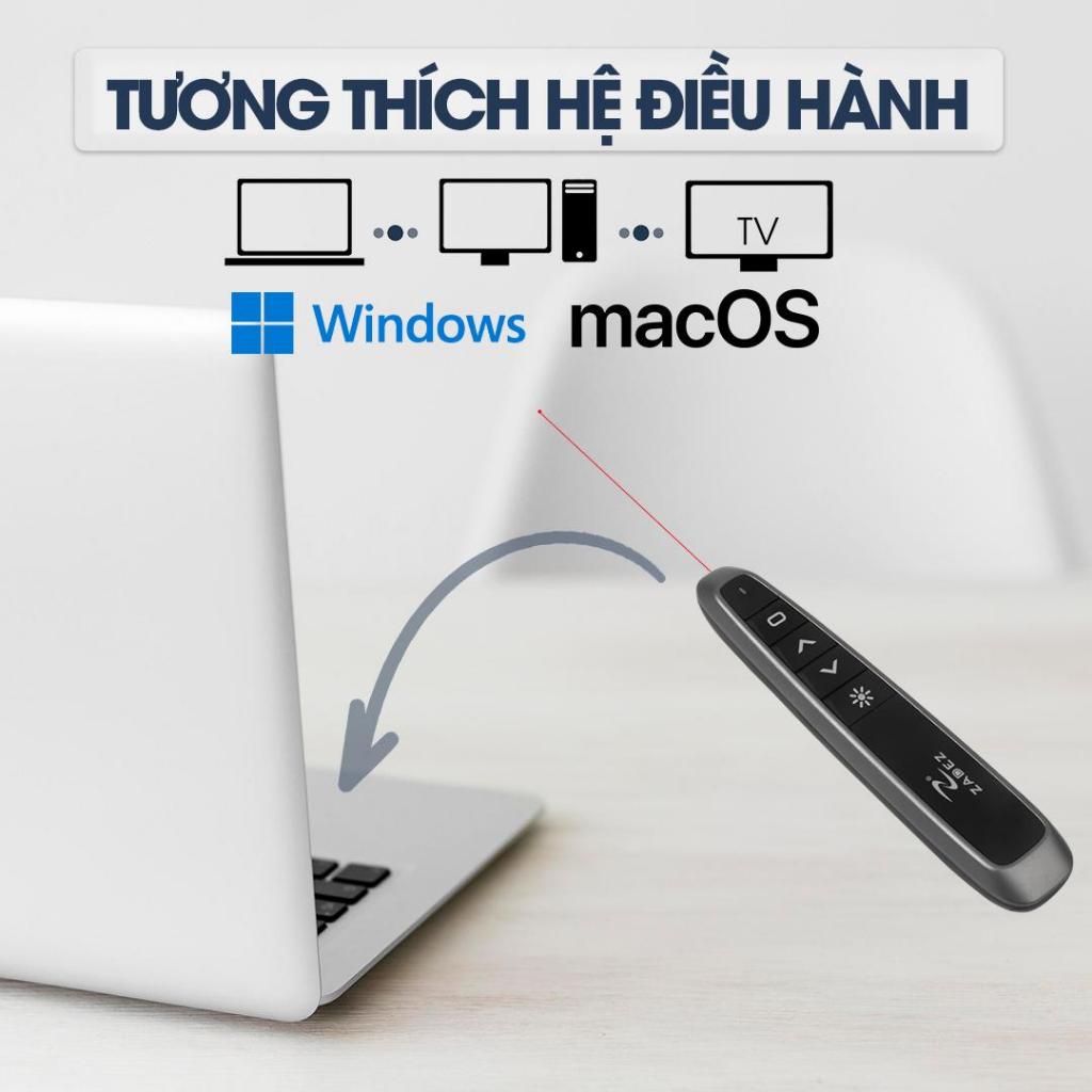 Bút Trình Chiếu ZADEZ ZPT-102 Công Nghệ Không Dây, Đèn Led Độ Sáng Cao, USB 2.4GHz