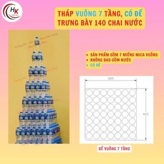 [RẤT TO] Tháp Nước Mica 7 Tầng Vuông Tấm Khay Kệ Mica Tháp Mica Xếp Nước Làm Lễ Dâng Cúng Tổ Tiên, Đền, Chùa Cúng Dường