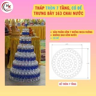 [RẤT TO] Tháp Nước Mica 7 Tầng Vuông Tấm Khay Kệ Mica Tháp Mica Xếp Nước Làm Lễ Dâng Cúng Tổ Tiên, Đền, Chùa Cúng Dường
