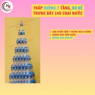 [RẤT TO] Tháp Nước Mica 7 Tầng Vuông Tấm Khay Kệ Mica Tháp Mica Xếp Nước Làm Lễ Dâng Cúng Tổ Tiên, Đền, Chùa Cúng Dường