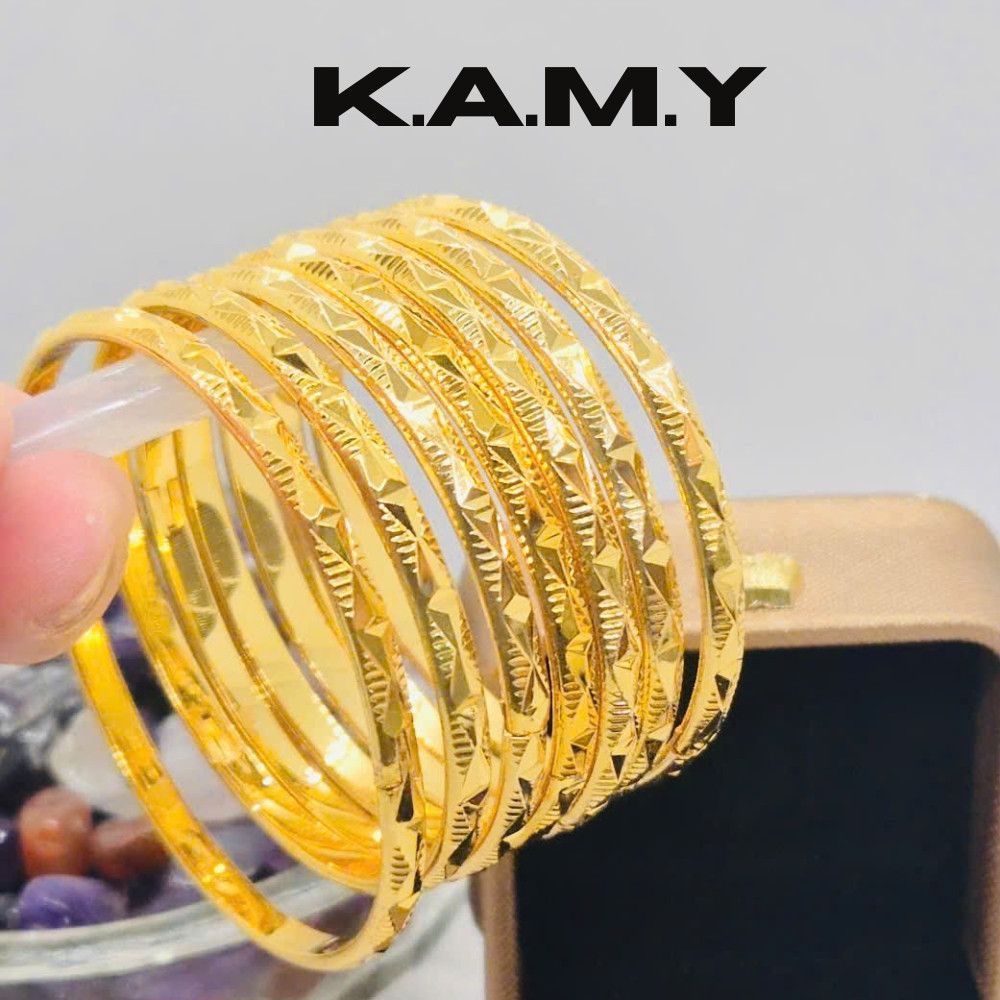 Bộ Xi men 7 Chiếc Mạ Vàng 18K Cao Cấp - Phụ Kiện Sang Trọng Ximen