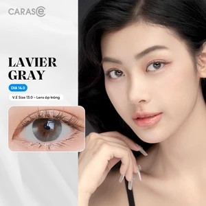 Kính áp tròng khoá ẩm 1 Ngày CARASE, Lens cận màu xám LAVIER GRAY (1 chiếc)